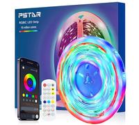 PSTAR RGBIC Bande LED 4m, Rétroéclairage LED pour TV et PC de 50 à 70 pouces, Applications and Télécommande, Musique Synchroniser, USB Intégration IC Éclairage for TV Décoration