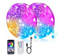 PSTAR Ruban LED 30M, RGB Bande LED Bluetooth Smart App Contrôle, 16 Millions de Couleurs avec Télécommande, Synchroniser avec Rythme de Musique, pour Décoration, Bar, Mariage, Chambre, Fête