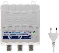 PSU-2402 Alimentation pour Amplificateur de mât Antenne TV TNT,avec connecteur F,DC 24V 200mA,Bande passante 5-862Mhz,1 entrée,2 Sorties(Q107)