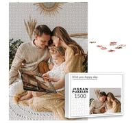 PSUNEY Puzzle Personnalisé Cadre Photo 35/70/120/200/300/500/1000/1500/2000/3000 Pièces Personnalisez Votre Image Cadeaux pour Adultes Famille Enfants Amis Anniversaire