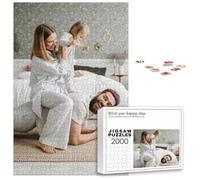 PSUNEY Puzzle Personnalisé Cadre Photo 35/70/120/200/300/500/1000/1500/2000/3000 Pièces Personnalisez Votre Image Cadeaux pour Adultes Famille Enfants Amis Anniversaire