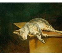 PSVDCTOO Affiche Impression Impression d'art Art Tableau Cabas Katze par Théodore Géricault Image Sur Toile Pour Décoration Murale 60x90cm