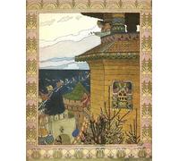 PSVDCTOO Affiche Impression Impression d'art Art Tableau Illustration du conte de fées le canard blanc d'Ivan Yakovlevich Bilibin Image Sur Toile Pour Décoration Murale 60x90cm