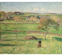 PSVDCTOO Affiche Impression Prints Toile Peinture Murale Arbres fruitiers et faneurs à Eragny de Camille Jacob Pissarro Toile murale abstraite Pour Décoration Salon 60x90cm