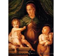 PSVDCTOO Affiche Impression Prints Toile Peinture Murale la Dame et l'Enfant avec l'Enfant Saint Jean Baptiste Pier Francesco Di Jacopo Foschi Toile murale abstraite Pour Décoration Salon 60x90cm