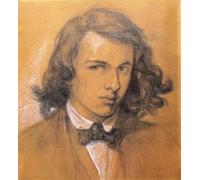 PSVDCTOO Art Reproduction Impression d'affiches Affiche Toile Autoportrait de Dante Gabriel Rossetti Art Portrait Pour Decoración Mural 60x90cm