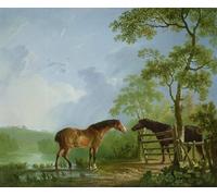 PSVDCTOO Art Reproduction Impression d'affiches Affiche Toile Mare et Stal animal dans un paysage par Sawrey Gilpin Art Portrait Pour Decoración Mural 60x90cm