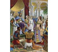 PSVDCTOO Art Reproduction Impression d'affiches Affiche Toile Roger II de Sicile qui s'entoura de splendeurs orientales par Tancredi Scarpelli Art Portrait Pour Decoración Mural 60x90cm