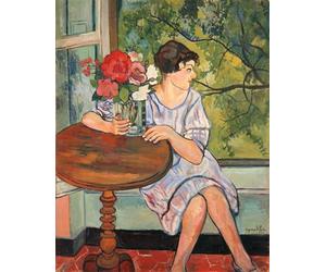 PSVDCTOO Poster Image Affiches et Gravures Impression Sur Toile Jeune fille devant une fenêtre de Marie Clémentine Suzanne Valadon Toile Modern Peinture Pour Décoration Salon 60x90cm