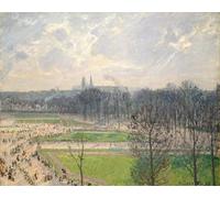 PSVDCTOO Poster Image Affiches et Gravures Impression Sur Toile Le jardin des Tuileries un après midi d'hiver de Camille Jacob Pissarro Toile Modern Peinture Pour Décoration Salon 60x90cm