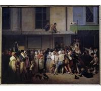 PSVDCTOO Poster Image Affiches et Gravures Impression Sur Toile l'Entrée du Théâtre de l'Ambigu a une Représentation de Louis Léopold Boilly Toile Modern Peinture Pour Décoration Salon 60x90cm