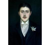 PSVDCTOO Poster Image Impression Sur Toile Affiches et Gravures Portrait de Marcel Proust par Jacques Emile Blanche Pour Décoration Salon60x90cm