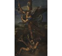 PSVDCTOO vintage Murale Tableau Impressions d'art Mural Saint Michel Vaincre l'Ennemi par Raffaello Sanzio Raphael Posters et Art Pour Décoration Chambre 60x90cm