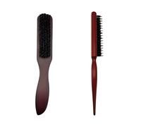 Psxixjsm Lot de 2 brosses à poils de sanglier - Multifonctions - Brosse coiffante et élégante - Brosse pratique pour cheveux et barbe - Convient pour un usage privé et salon de coiffure