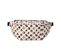 Psych Ananas Citation Imprimé Mode Sac Banane - Sac à bandoulière, Idéal pour Voyage, Course, Randonnée, Cyclisme et plus encore, Cochons d'Inde., One Size