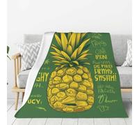 Psych Couverture douce et confortable avec citation ananas 127 x 101,6 cm | Couverture légère pour canapé, lit, salon, voyage, camping