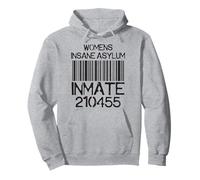 Psych Ward Jail Costume d'halloween Amusant pour détenu d'asile Fou Sweat à Capuche