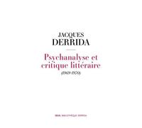 Psychanalyse Et Critique Littéraire - (1969-1970)