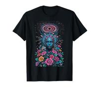 Psyché Galactic Goddess Bloom Cosmos Fleur T-Shirt