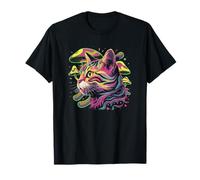 Psychedelic Art Mignon Chat Chatons Chats Chaton T-Shirt