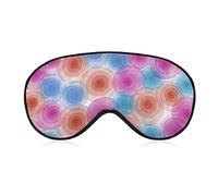 Psychedelic Circles Sleep Mask Soft Masque pour les yeux portable avec sangle réglable pour hommes et femmes