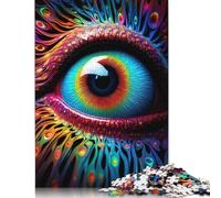 Psychedelic Human Eye Puzzle 1000 Pièces Educa Jouet en Bois Divertissement Créatif De l'art De La Décoration Jeu Éducatif Challenge Toy Adultes Et Enfants À Partir De 14 Ans 1000pcs (75x50cm)