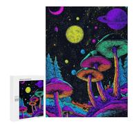 Psychedelic Mushroom Forest-2 Puzzle 1000 Pièces Educa Jouet en Bois Cadeau Unique Décoration Intérieure Jeu Éducatif Challenge Toy Adultes Et Enfants À Partir De 14 Ans 500 PCS