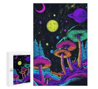 Psychedelic Mushroom Forest-2 Puzzle 1000 Pièces Educa Jouet en Bois Cadeau Unique Décoration Intérieure Jeu Éducatif Challenge Toy Adultes Et Enfants À Partir De 14 Ans 1000 PCS