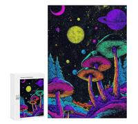 Psychedelic Mushroom Forest-2 Puzzle 1000 Pièces Educa Jouet en Bois Cadeau Unique Décoration Intérieure Jeu Éducatif Challenge Toy Adultes Et Enfants À Partir De 14 Ans 300 PCS