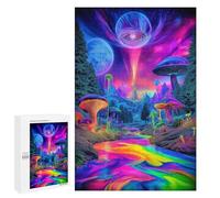 Psychedelic Mushroom Forest Puzzle 1000 Pièces Educa Jouet en Bois Cadeau Unique Décoration Intérieure Jeu Éducatif Challenge Toy Adultes Et Enfants À Partir De 14 Ans 1000 PCS
