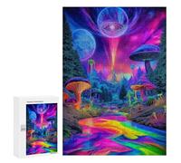 Psychedelic Mushroom Forest Puzzle 300 Pièces Educa Jouet en Bois Cadeau Unique Décoration Intérieure Jeu Éducatif Challenge Toy Adultes Et Enfants À Partir De 14 Ans 300 PCS