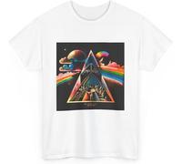 Psychedelic Space Pyramid Music T-Shirt Vibrant Graphic Tee Vintage Music Shirt(3X-Large)