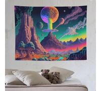Psychédélique_nature Tapisserie Murale Suspendue, Tapisseries À Jeter Pour Le Salon, Décoration Intérieure, Art Mural En Tenture Pour Chambre À Coucher 150×200cm