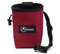 Psychi OG Sac à magnésie avec poche de rangement et ceinture pour escalade Rouge foncé