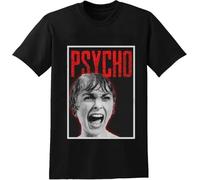 Psycho Alfred Hitchcock Psycho T-Shirt Unisex Streetwear Printed Short Sleeve Tee Shirt Black Manches Courtes(Small)