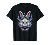 Psycho Rabbit Energetic Lightning Tête de Lapin T-Shirt