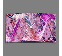 Psychodelic pink Horloge murale design moderne horloges murales silencieuses pas de tic-tac dixtime 3DS-0191