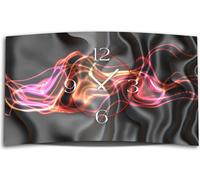Psychodelic rose noir Horloge murale design moderne horloges murales silencieuses pas de tic-tac dixtime 3D-0202