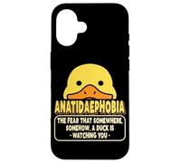 Psychologie Drôle Phobies Anatidaephobia Fear of Ducks Coque pour iPhone 16