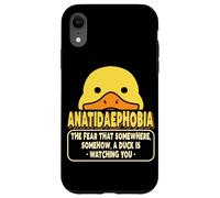 Psychologie Drôle Phobies Anatidaephobia Fear of Ducks Coque pour iPhone XR