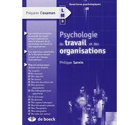 Psychologie du travail et des organisations