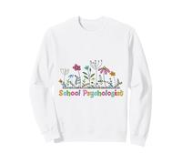 Psychologue Scolaire coloré Jardin de Fleurs Sauvages éducatives Sweatshirt