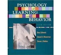 Psychology of Learning and Behavior by Edward A. University of Iowa Wasserman Barry Schwartz, Edward A. Wasserman, Steven J. Robbins (Auteur)