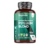 Psyllium Blond Bio 180 Gélules Vegan Multi-Usages pour 3 Mois - Tégument de Graine de Plantago Ovata - Psyllium Blond Bio Poudre Encapsulé Riche en Fibre Alimentaire