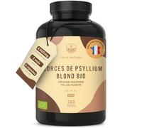 Psyllium Blond BIO | 4.500mg par jour - 360 Gélules pour 2 mois - Téguments purs à 99% - Riche en Fibres - Digestion & Fonction Intestinale - Vegan, Sans Additifs, Gluten & Lactose | TRUE NATURE