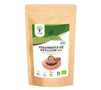 Psyllium Blond Bio - Bioptimal - Teguments de Psyllium - Husk Raw - Cosse non moulue - Riche en Fibre - Digestion Transit Coupe Faim - Origine Inde - Conditionné en France - Certifié Ecocert - 500g