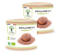 Psyllium Blond Bio - Complément Alimentaire - Téguments - Digestion Transit Cholestérol - 320 Mg De Poudre/Gélule - Fabriqué En France - Vegan - 2x60 Gélules