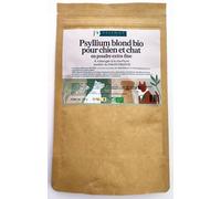 Psyllium Blond Bio en Poudre Extra-Fine 150G pour Chiens et Chats, 100% Naturel, Transit Intestinal, Constipation à mélanger à la Nourriture - Esténat