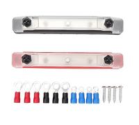 Psytfei 1 Paire de Barres Omnibus 150A DC12V à 48V, Bloc de Distribution d'énergie, 3 Goujons M6, bornier pour Voiture, Bateau, Caravane Marine RV (avec 10 bornes)