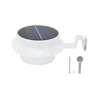 Psytfei Lampe De Clôture Solaire étanche 13 LED Lampe De Gouttière Contrôlée par la Lumière Interrupteur Automatique Lumière D'arrière-Cour pour Escaliers Chemins Jardins Cours Mur Extérieur Blanc
